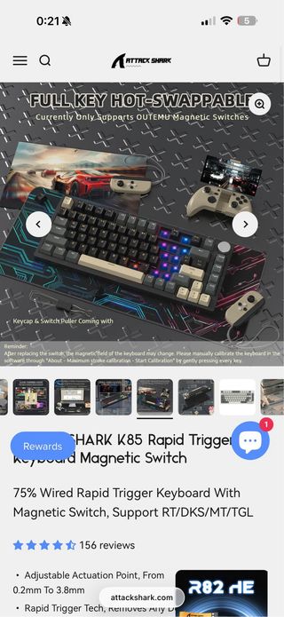 Attack Shark X66 Teclado Mecánico Gaming x66
