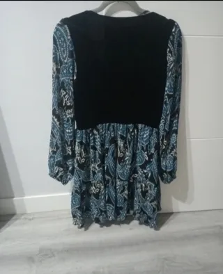 Vestido Zara Terciopelo y Gasa Talla S