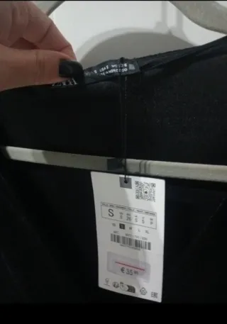 Vestido Zara Terciopelo y Gasa Talla S