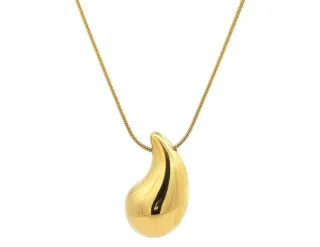 Collana in acciaio inox color oro