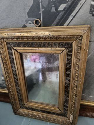 Espejo antiguo marco dorado