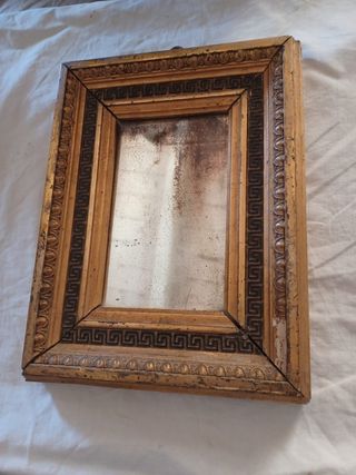 Espejo antiguo marco dorado