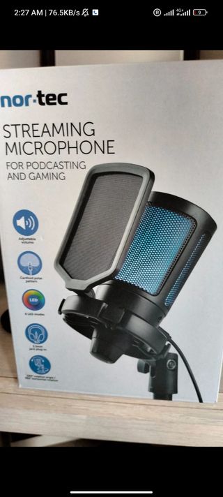 Micrófono Nor-tec Streaming LED