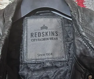 Chaqueta de Piel Redskins Negra