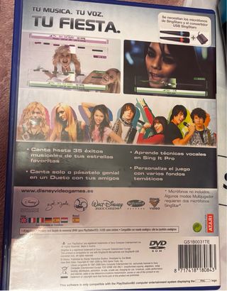 Disney Sing It PS2 + 2 Micrófonos + adaptador mic