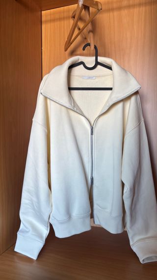Zara Sudadera con cremallera beige Zara 175/92S