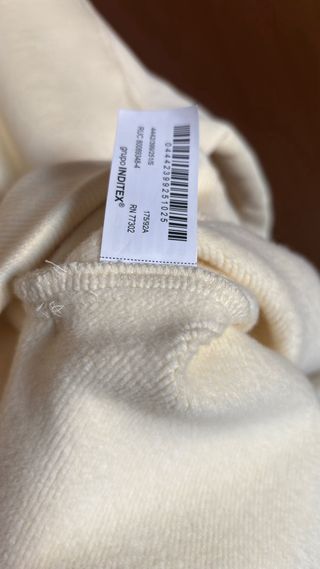 Zara Sudadera con cremallera beige Zara 175/92S