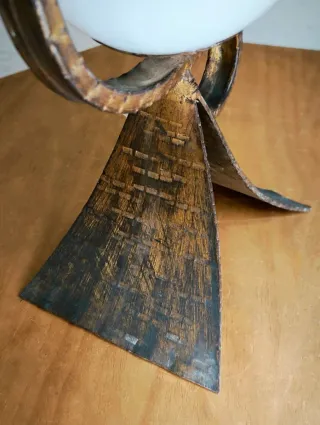 Gran Lámpara opalina brutalista - Vintage 60s