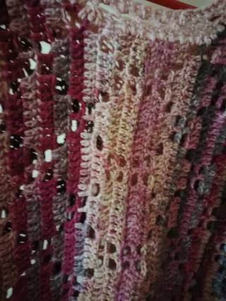 Chaqueta crochet multicolor hecha a mano