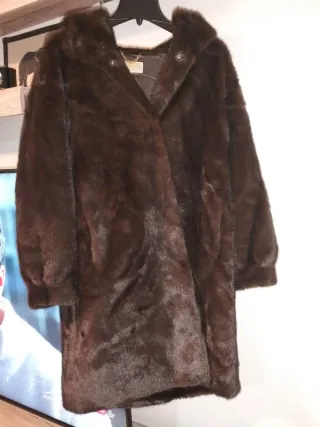 Abrigo Piel Sintético Michael Kors Marrón