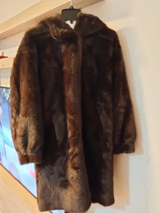 Abrigo Piel Sintético Michael Kors Marrón