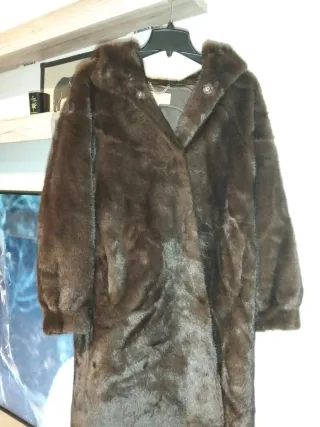 Abrigo Piel Sintético Michael Kors Marrón