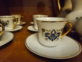 REBAJADO DE 40 a 35 Juego de café porcelana azul y