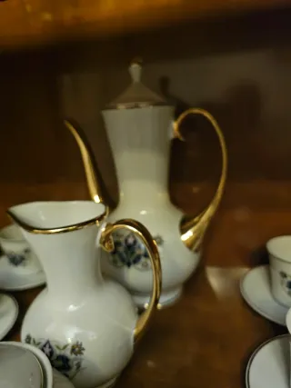 REBAJADO DE 40 a 35 Juego de café porcelana azul y