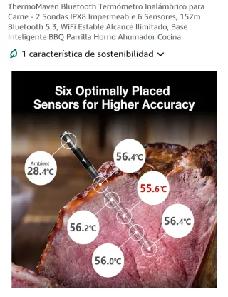 Termómetro Bluetooth ThermoMaven P2, 2Sondas