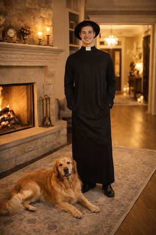 Disfraz Carnaval cura sacerdote adulto Kimokawaii