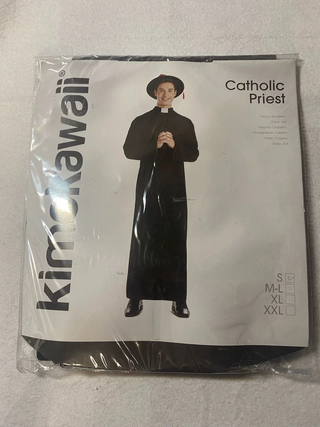 Disfraz Carnaval cura sacerdote adulto Kimokawaii