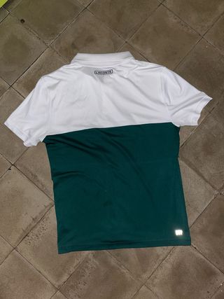Polo Lacoste blanco y verde