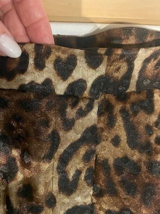 Pantalón Jacquard Animal Print Zara Talla L