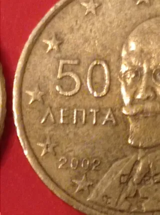 Lote 9 monedas 50 céntimos Euro
