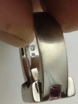 Anillo Compromiso Rosa Francia  Platino