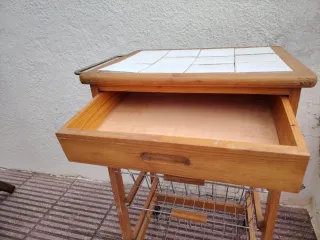 Carrito Auxiliar Cocina Madera y Metal