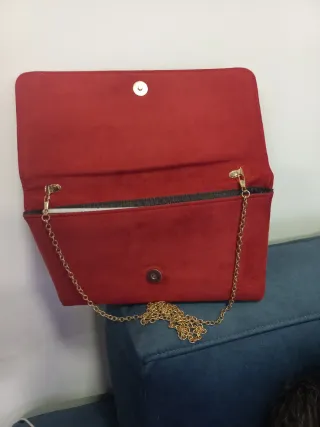 Cartera/Bolso Fiesta Rojo/Burdeos