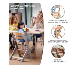 Kinderkraft ENOCK Trona bebé de Madera
