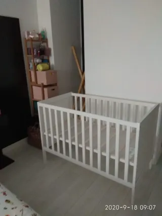 Cuna Sundvick blanca de Ikea