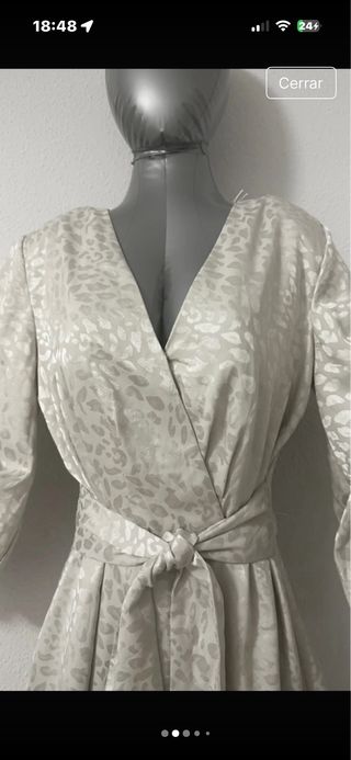 Vestido manga larga estampado