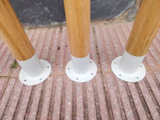 4 Patas de madera maciza para Mesa