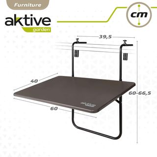 Mesa Balcón Plegable Aktive Gris