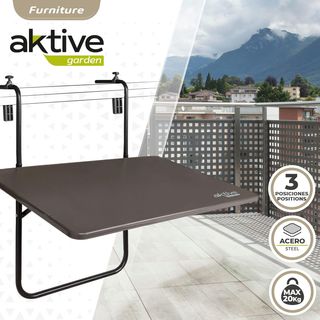 Mesa Balcón Plegable Aktive Gris