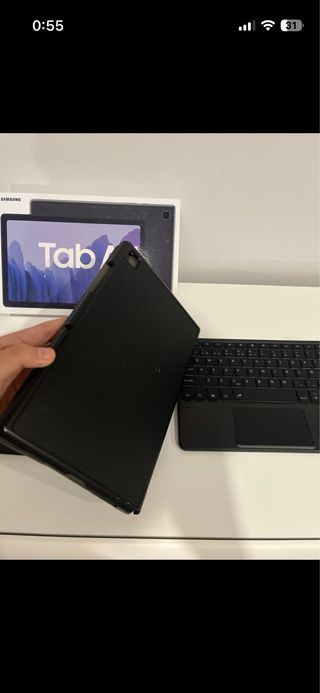 Samsung Tab A7 + Teclado + Funda