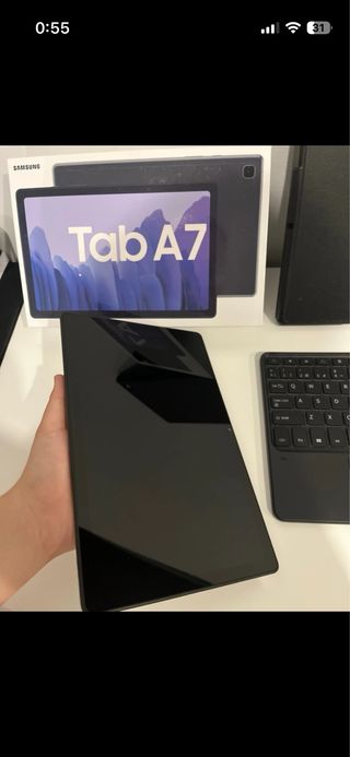 Samsung Tab A7 + Teclado + Funda