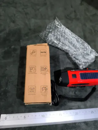 Radio Solar Manivela Power Bank Linterna