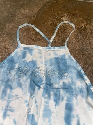 Mono corto tie-dye con pedrería