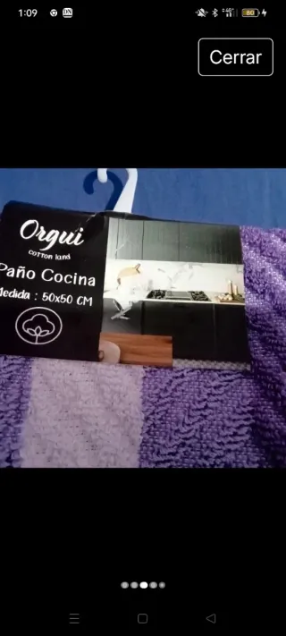 Lote 3 trapos cocina algodón nuevos