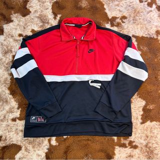 Sudadera Nike Media Cremallera Roja y Negra