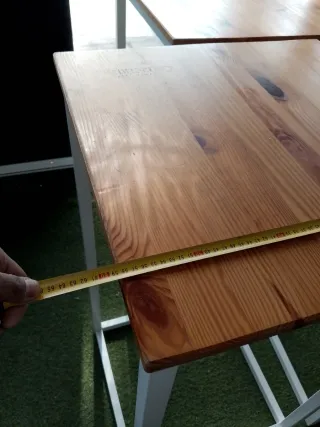 3 Mesas  alta madera y metal