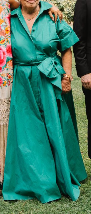 Vestido largo verde El Corte Inglés