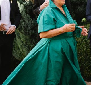 Vestido largo verde El Corte Inglés