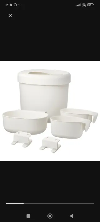 Juego 3 cestos cambiador Onslikg de Ikea