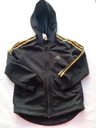 Chaqueta Adidas niño negra y dorada