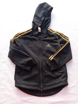 Chaqueta Adidas niño negra y dorada