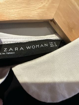 Blusa Zara Woman Negra Talla M