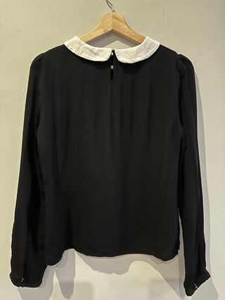 Blusa Zara Woman Negra Talla M