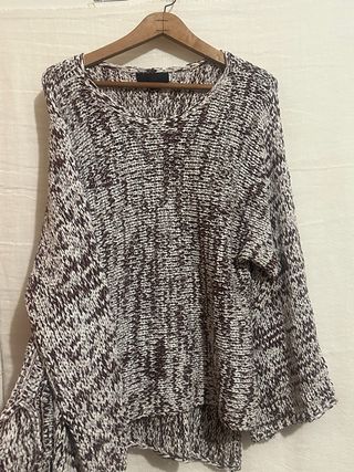 Jersey Zara Talla M Vino Tinto y Blanco