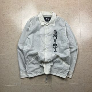 Casaco Stussy Poker Player Vintage Anos 00 Branco