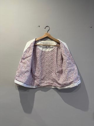 Chaqueta Corta Cortefiel Flores Forro Talla XL